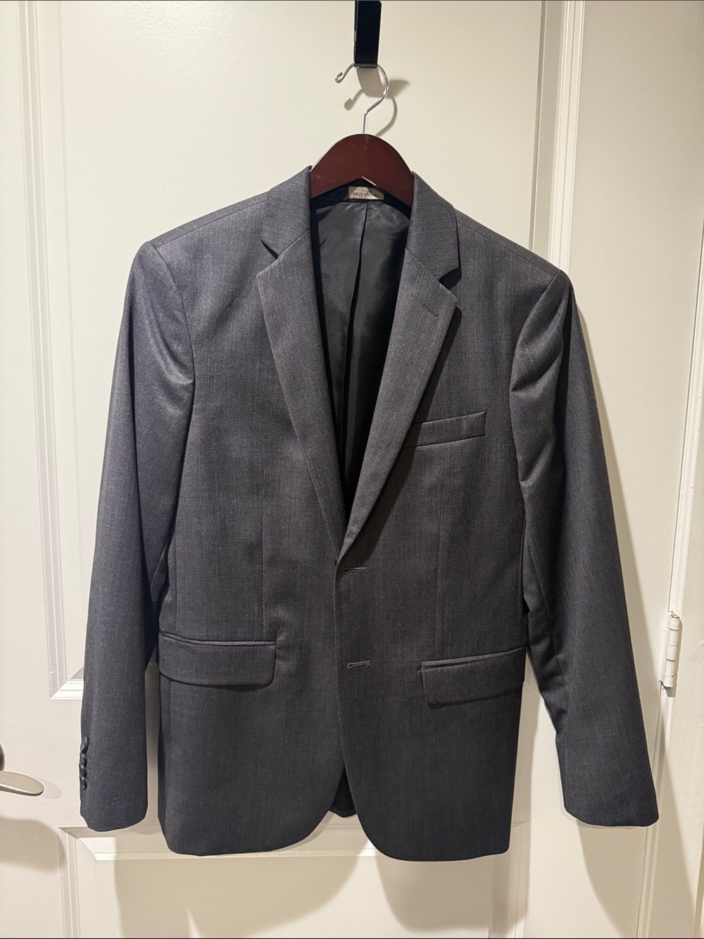 Banana Republic Dark Gray Men's Blazer - Single-Breasted Notch Lapel